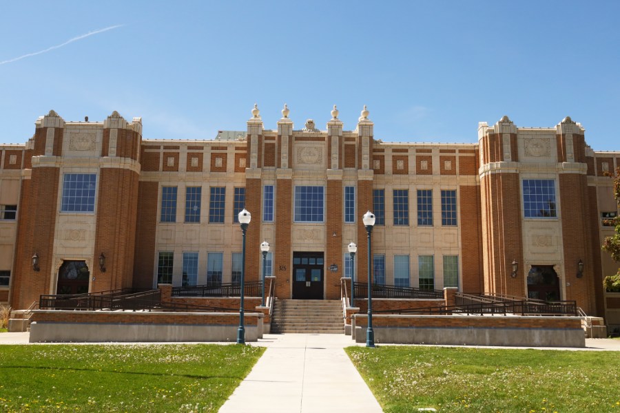 Front exterior of Pocatello High School